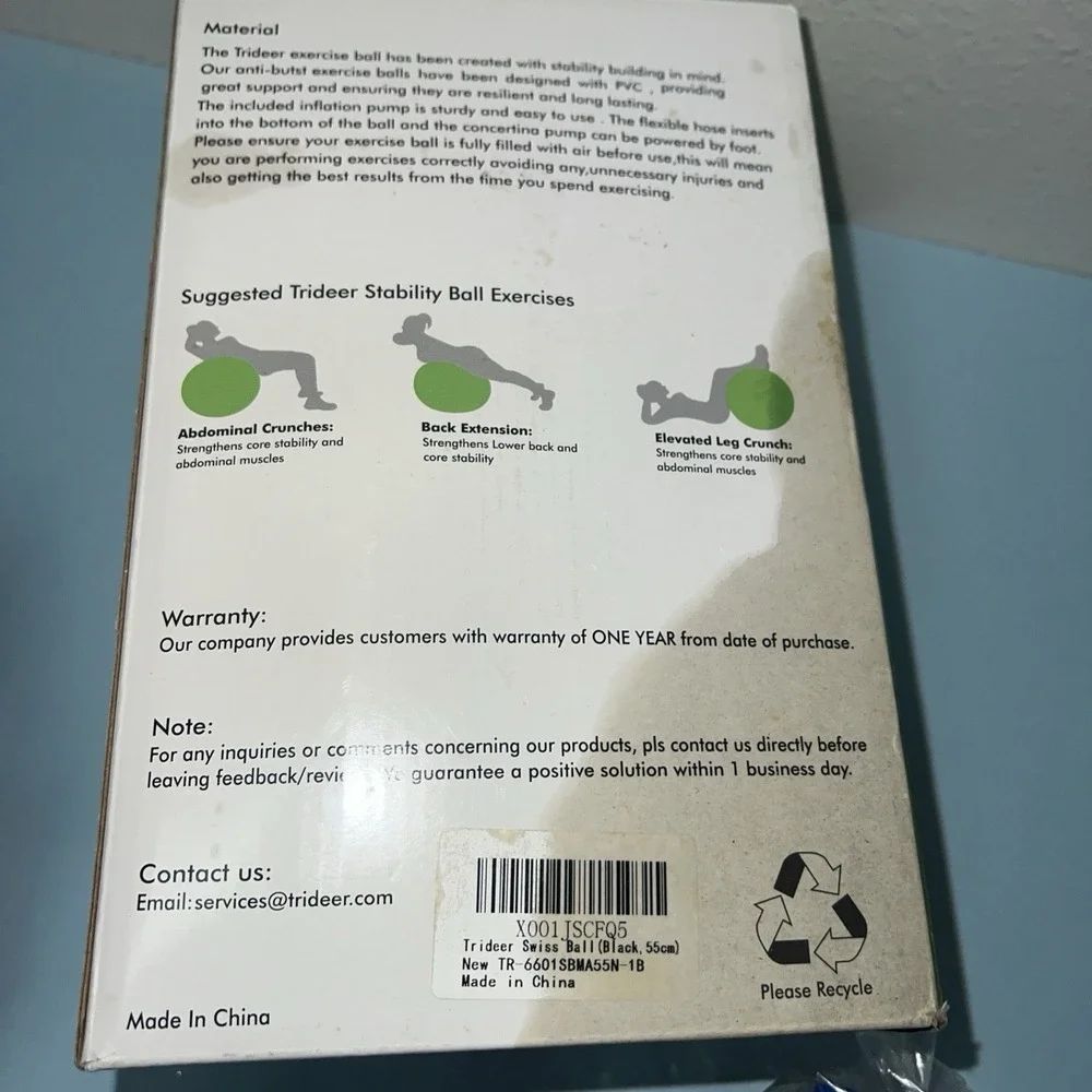 New Trideer Medium Exercise Ball 19- 22